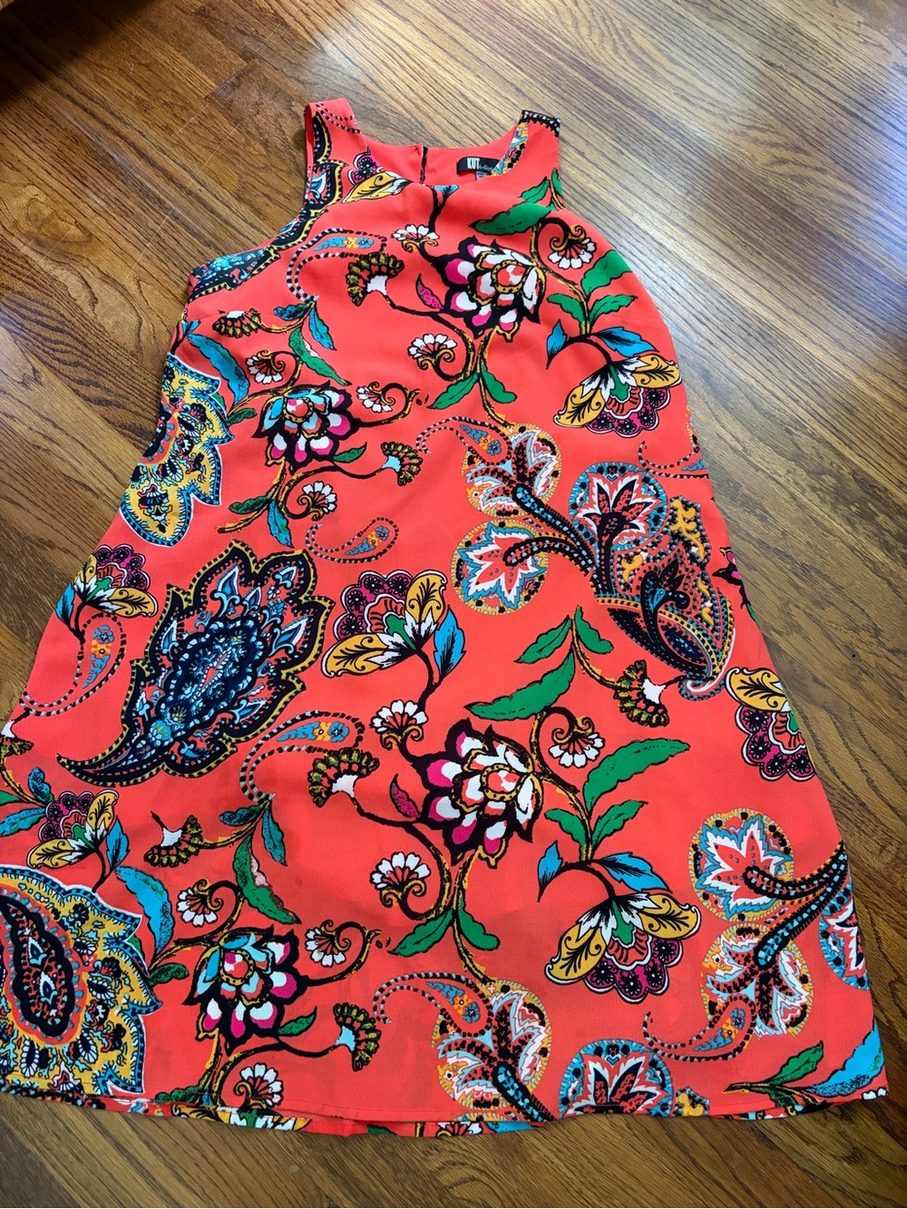*Kut from the Kloth orange Paisley Print Sleeveless Dress